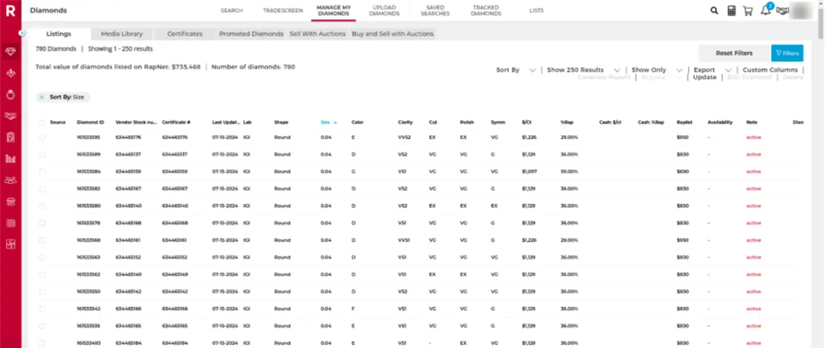 Best Diamond Listings