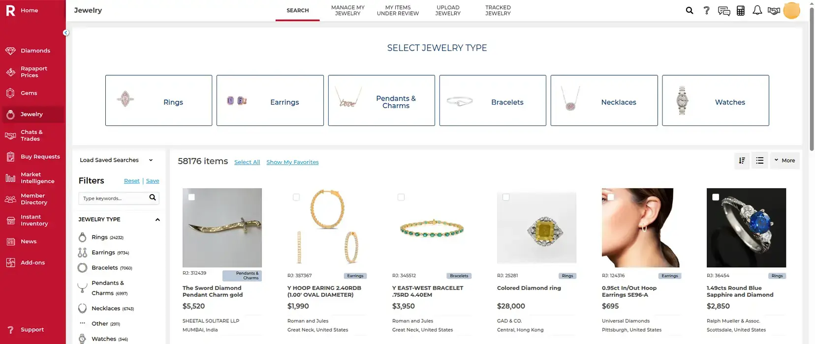 Jewelry section Jewelry section