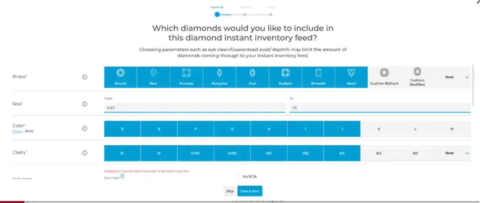 Feed setup-The user