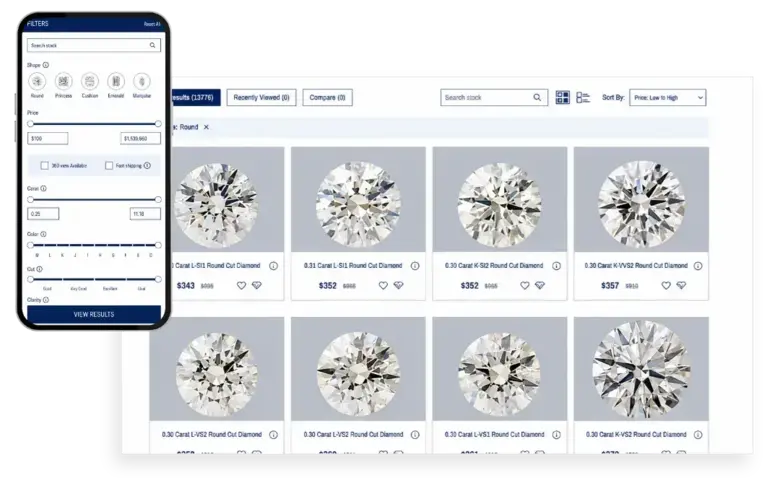 Diamond prices fluctuate