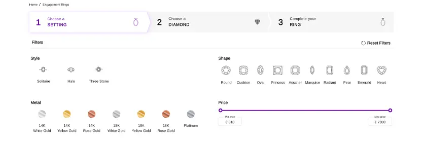 WooCommerce ring builder