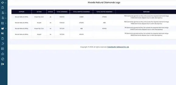 Back office — feed sync log