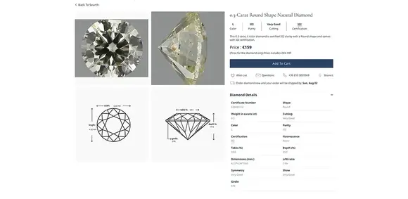 Diamond detail — certificate & 360° video