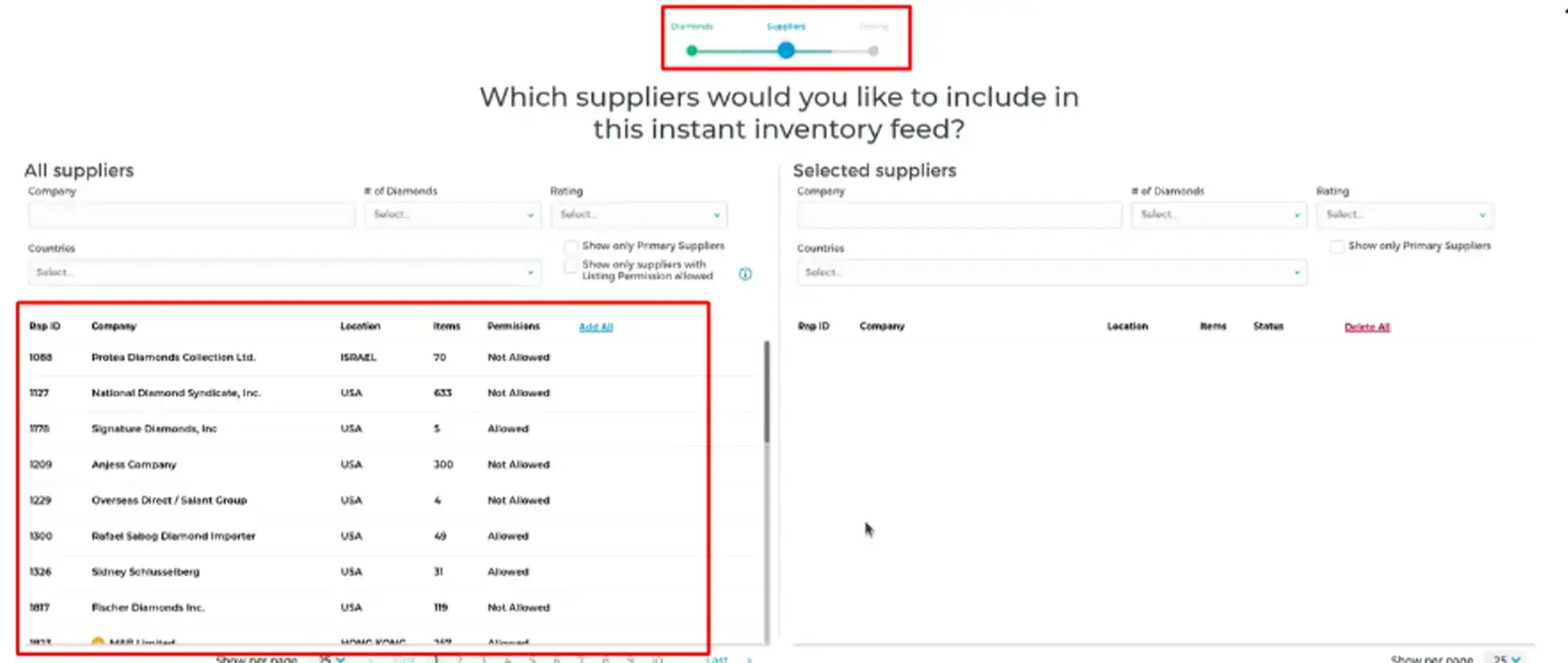 Adding Suppliers