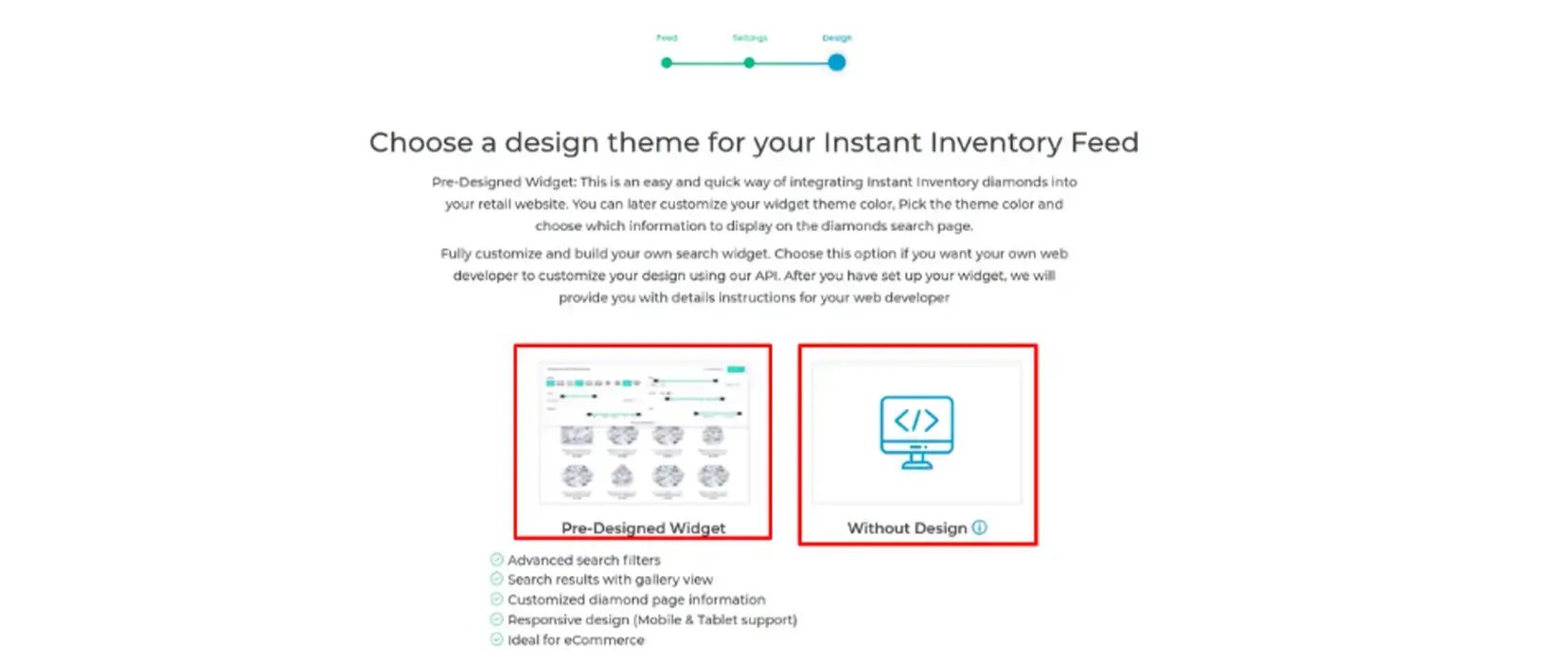 predesign widget and API predesign widget and API